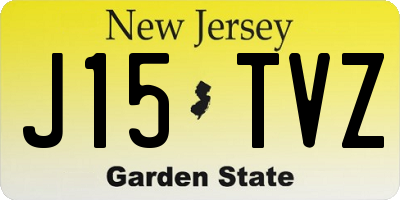 NJ license plate J15TVZ