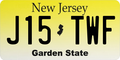 NJ license plate J15TWF