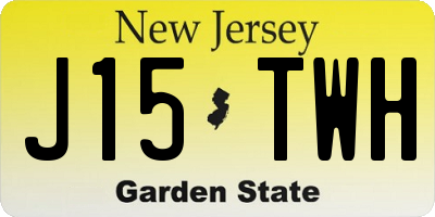 NJ license plate J15TWH