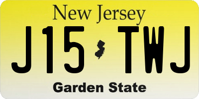 NJ license plate J15TWJ