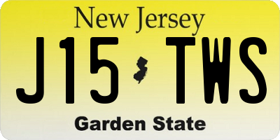NJ license plate J15TWS
