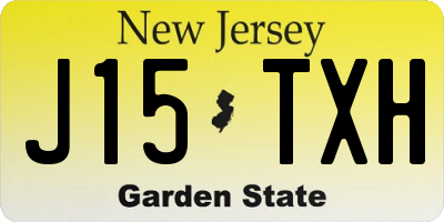 NJ license plate J15TXH
