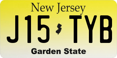 NJ license plate J15TYB