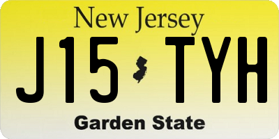 NJ license plate J15TYH