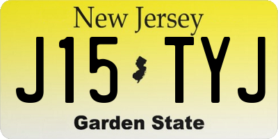 NJ license plate J15TYJ