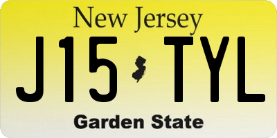 NJ license plate J15TYL