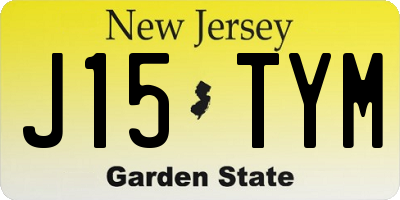 NJ license plate J15TYM