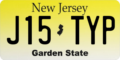 NJ license plate J15TYP