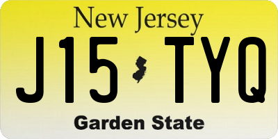 NJ license plate J15TYQ