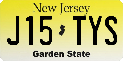 NJ license plate J15TYS