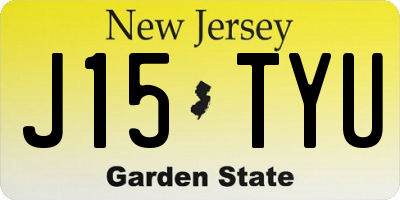 NJ license plate J15TYU