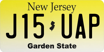 NJ license plate J15UAP