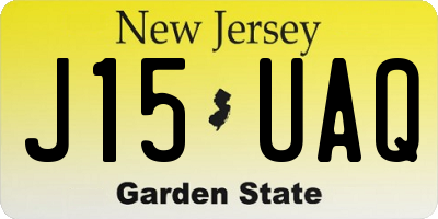 NJ license plate J15UAQ