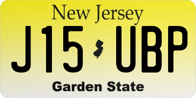NJ license plate J15UBP