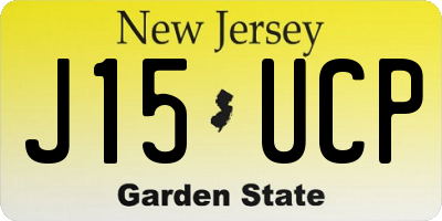 NJ license plate J15UCP