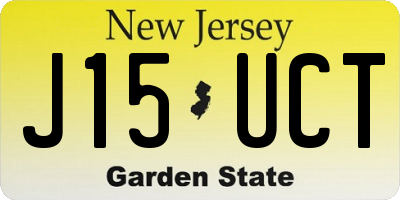NJ license plate J15UCT