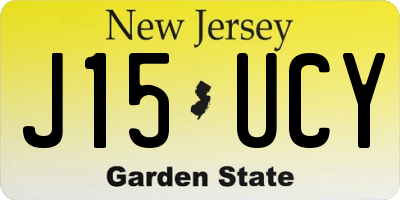 NJ license plate J15UCY