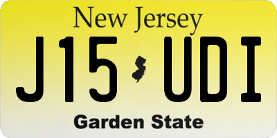 NJ license plate J15UDI