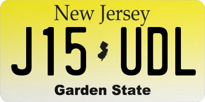 NJ license plate J15UDL