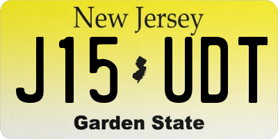 NJ license plate J15UDT