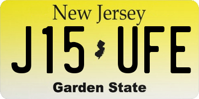 NJ license plate J15UFE
