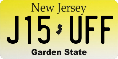 NJ license plate J15UFF