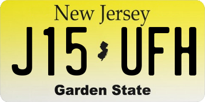 NJ license plate J15UFH