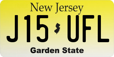 NJ license plate J15UFL
