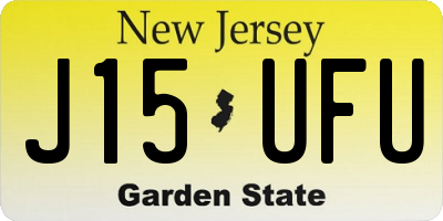 NJ license plate J15UFU
