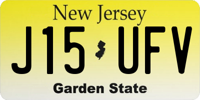 NJ license plate J15UFV