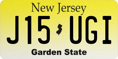 NJ license plate J15UGI