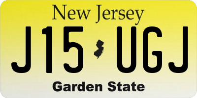 NJ license plate J15UGJ