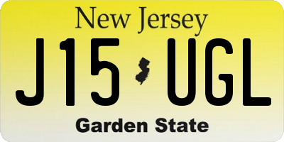 NJ license plate J15UGL