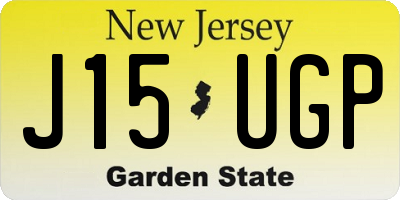 NJ license plate J15UGP