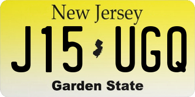 NJ license plate J15UGQ