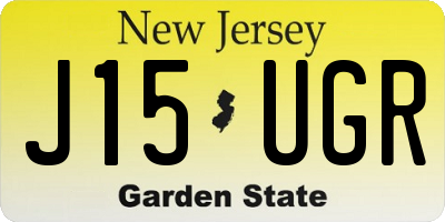 NJ license plate J15UGR