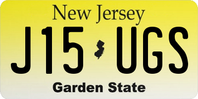 NJ license plate J15UGS