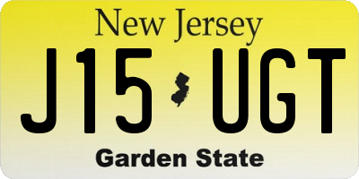 NJ license plate J15UGT