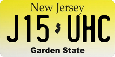 NJ license plate J15UHC