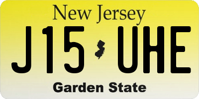 NJ license plate J15UHE