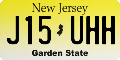 NJ license plate J15UHH