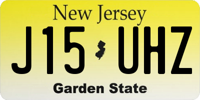 NJ license plate J15UHZ