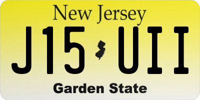 NJ license plate J15UII