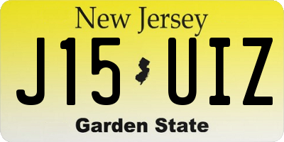 NJ license plate J15UIZ