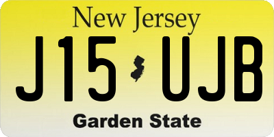 NJ license plate J15UJB