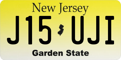 NJ license plate J15UJI