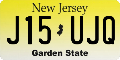 NJ license plate J15UJQ