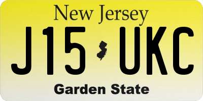 NJ license plate J15UKC