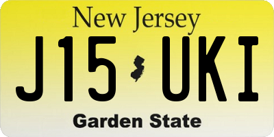 NJ license plate J15UKI