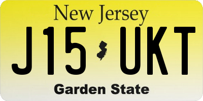 NJ license plate J15UKT